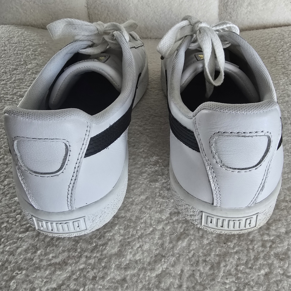 Puma Clyde Core, Gold Foil, Men's Black & White Sneakers SZ 10 - Picture 6 of 12